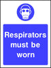 Respirators must be worn safety sign