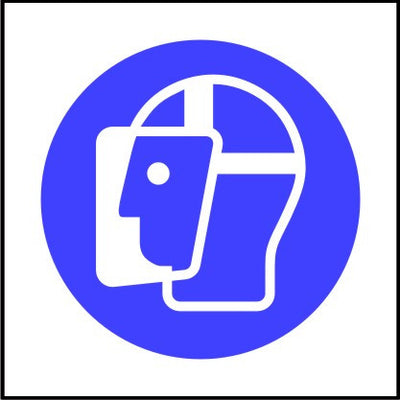 Mandatory Face Shield Symbol Safety Sign