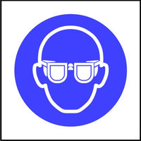 Mandatory Safety Goggles Symbol Sign