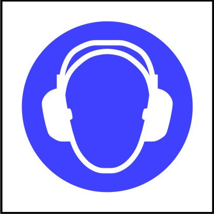 Mandatory Ear Protectors Symbol Safety Sign