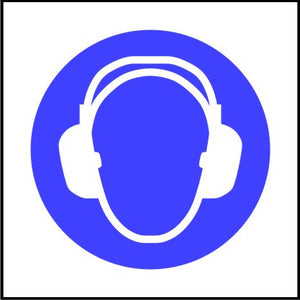 Mandatory Ear Protectors Symbol Safety Sign