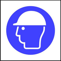 Mandatory Hard Hat Symbol Safety Sign