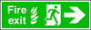 Fire Exit Running Man and Arrow Right Sign