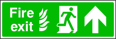 Fire Exit Running Man and Arrow Up Sign