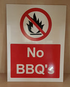 No BBQ's sign