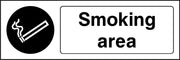 Smoking area sign