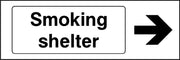 Smoking Shelter arrow right sign