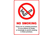 These are no smoking premises It is an offence ... sign