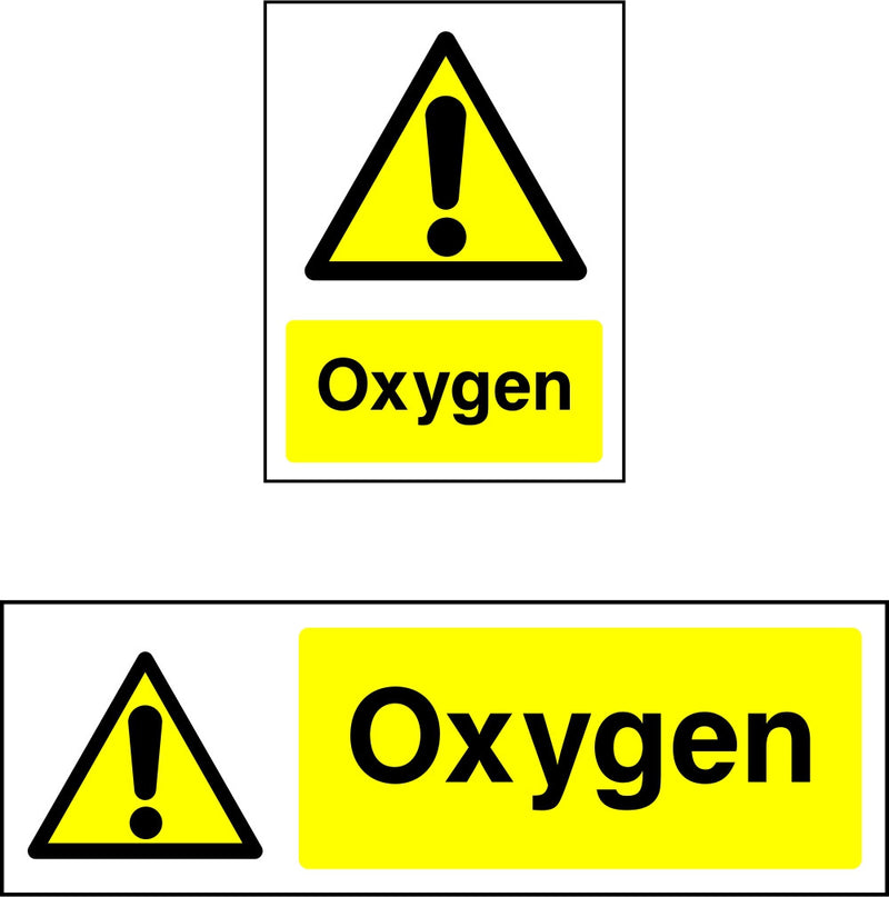 Oxygen Warning Sign | SK Signs & Labels | SK Signs & Labels Ltd
