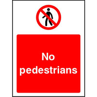 No Pedestrians prohibition sign