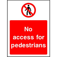 No Access for Pedestrians sign
