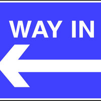 Way In arrow left sign