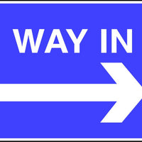 Way In arrow right sign