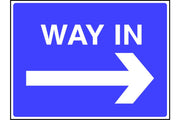Way In arrow right sign