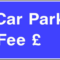 Car Park Fee £ sign