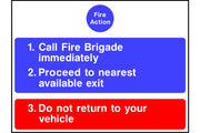 Car Park Fire Notice sign
