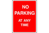No Parking at any time sign