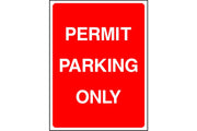 Permit Parking Only sign