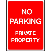 No Parking Private Property sign