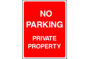 No Parking Private Property sign