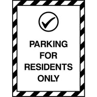 Parking For Residents Only sign
