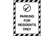 Parking For Residents Only sign