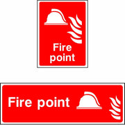 Fire point safety sign