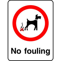 No dog fouling sign