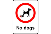 No dogs sign