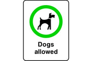 Dogs allowed sign