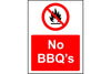 No BBQ's sign