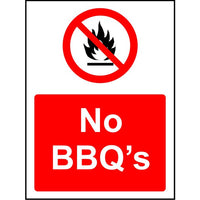 No BBQ's sign