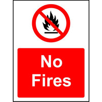 No Fires sign