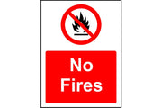 No Fires sign