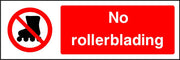 No rollerblading sign