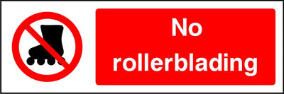 No rollerblading sign