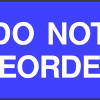 Do Not Reorder Labels
