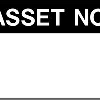 Asset No. Labels