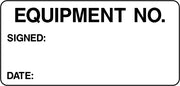 Equipment No. Labels