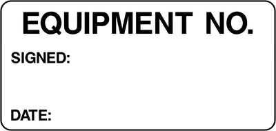 Equipment No. Labels