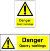 Danger Quarry Workings safety sign