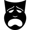 Sad Theatrical Mask Graphic