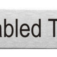 Engraved Stainless Steel Disabled Toilet Door Sign