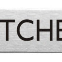 Engraved Stainless Steel Kitchen Door Sign