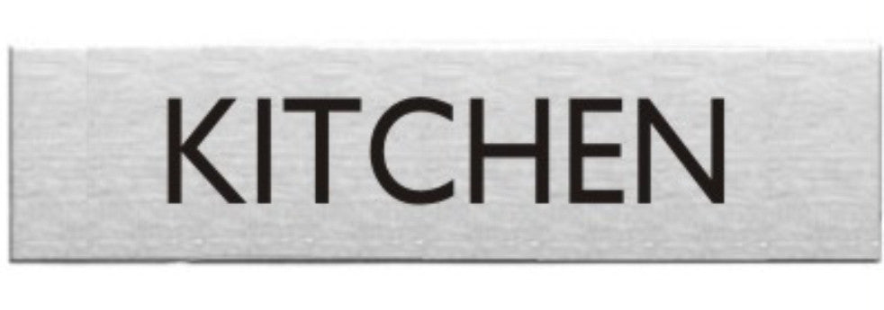 Kitchen Sign Windows Engraved Stainless Steel Kitchen Door Sign | SK Signs & Labels