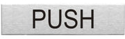 Engraved Stainless Steel Push Door Sign