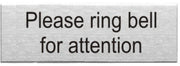 Engraved Stainless Steel Please Ring Bell Door Sign