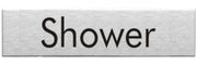 Engraved Stainless Steel Shower Door Sign