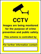 CCTV Images are being monitored sign
