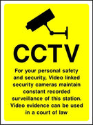 CCTV For your personal safety at this station sign